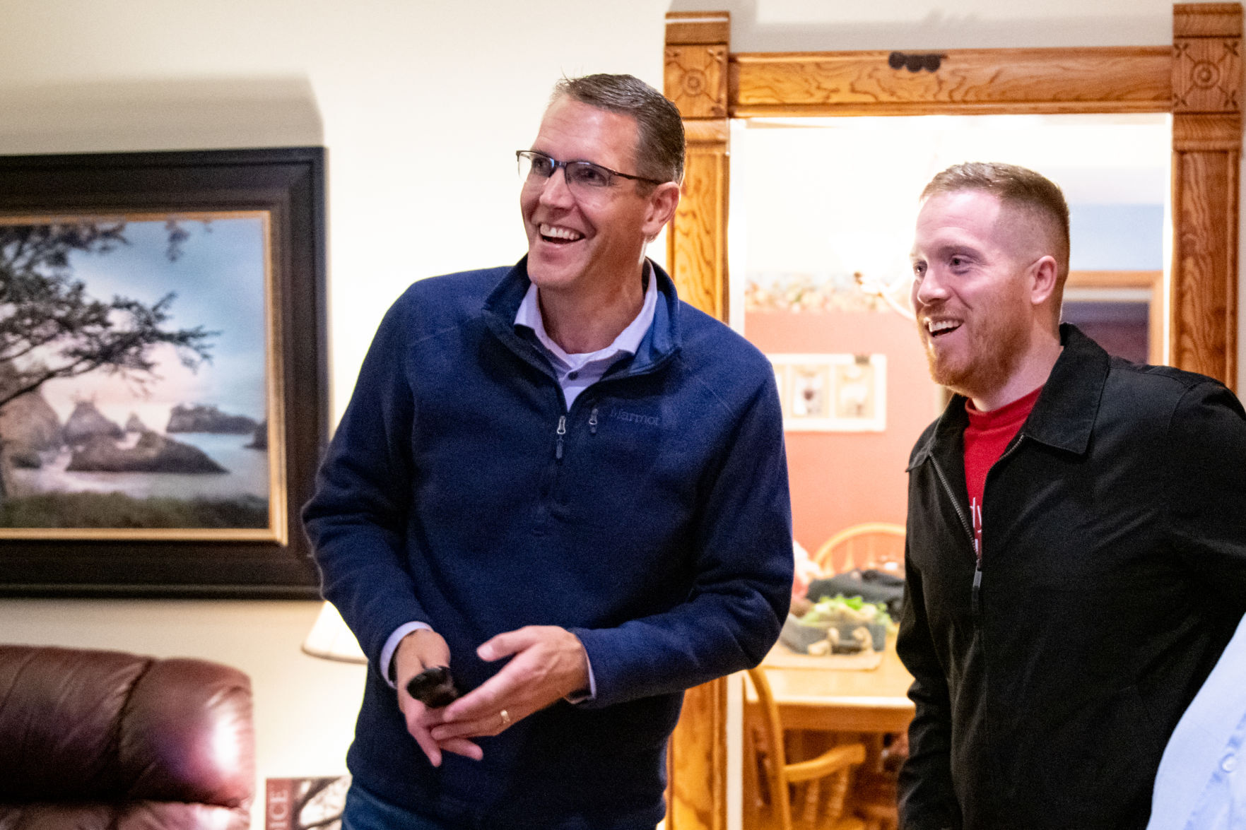 Sen. Randy Feenstra watches election results #2
